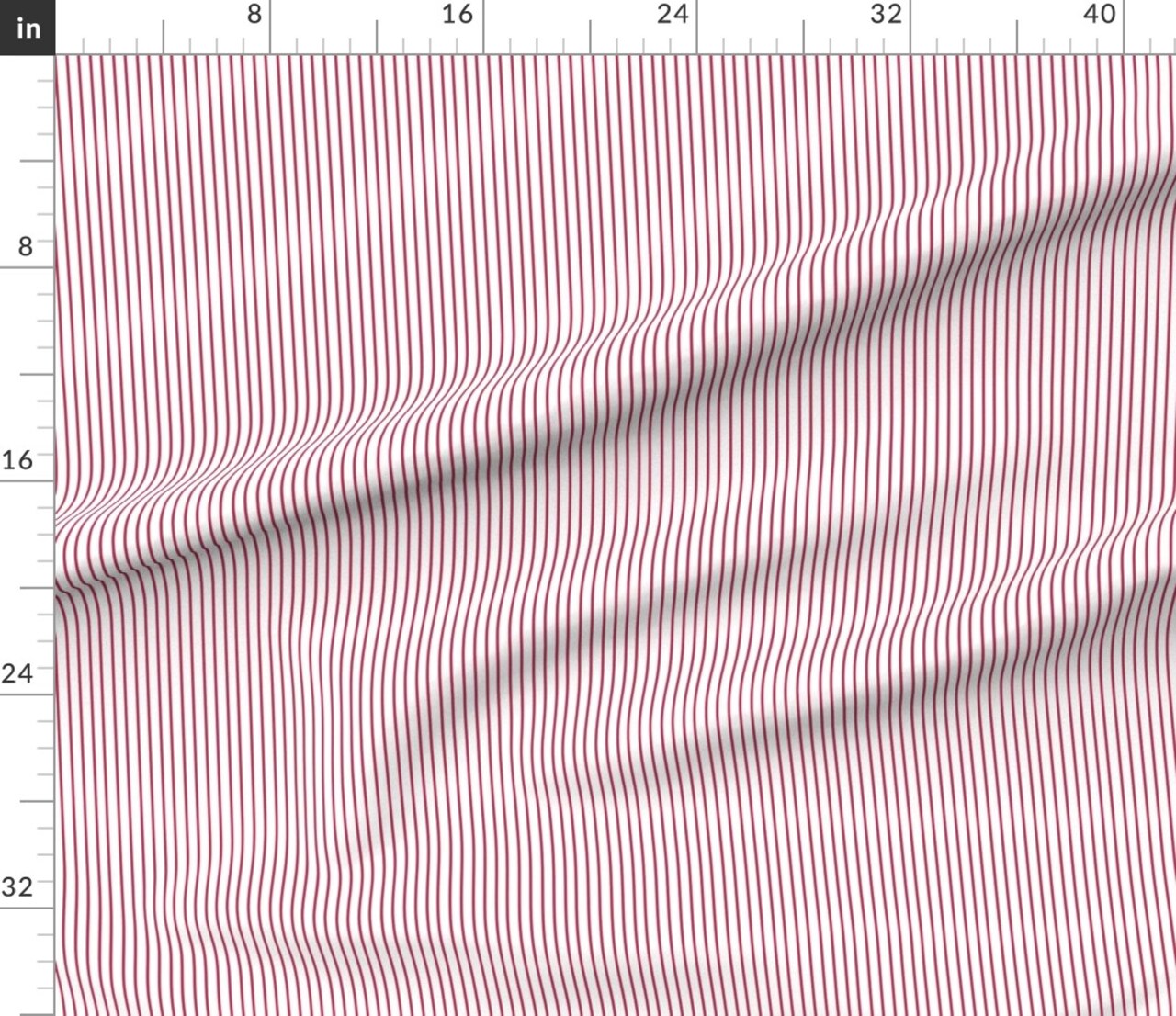 Petal Signature Cotton by the Yard or Fat Quarter Dark Pink Stripes Small Scale Graphic Lines Simple Modern Custom Printed Fabric by Spoonflower